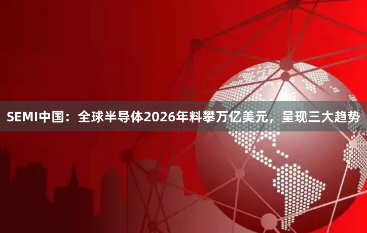 SEMI中国：全球半导体2026年料攀万亿美元，呈现三大趋势
